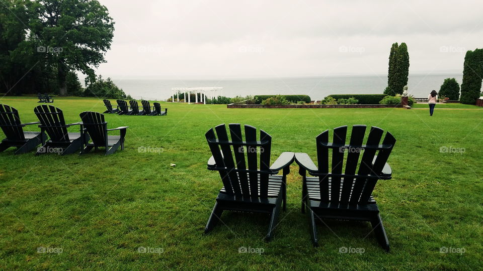 Old empty chairs are not empty in reality; memories always sit there! -Breathtaking view of a National historic landmark on the shores of Lake Champlain.