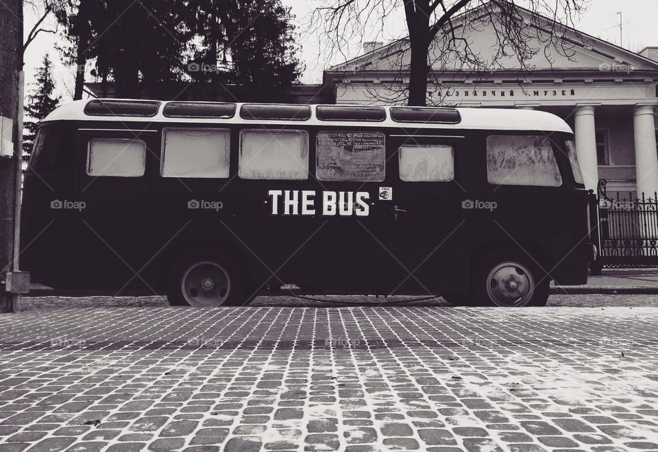 Bus in a city