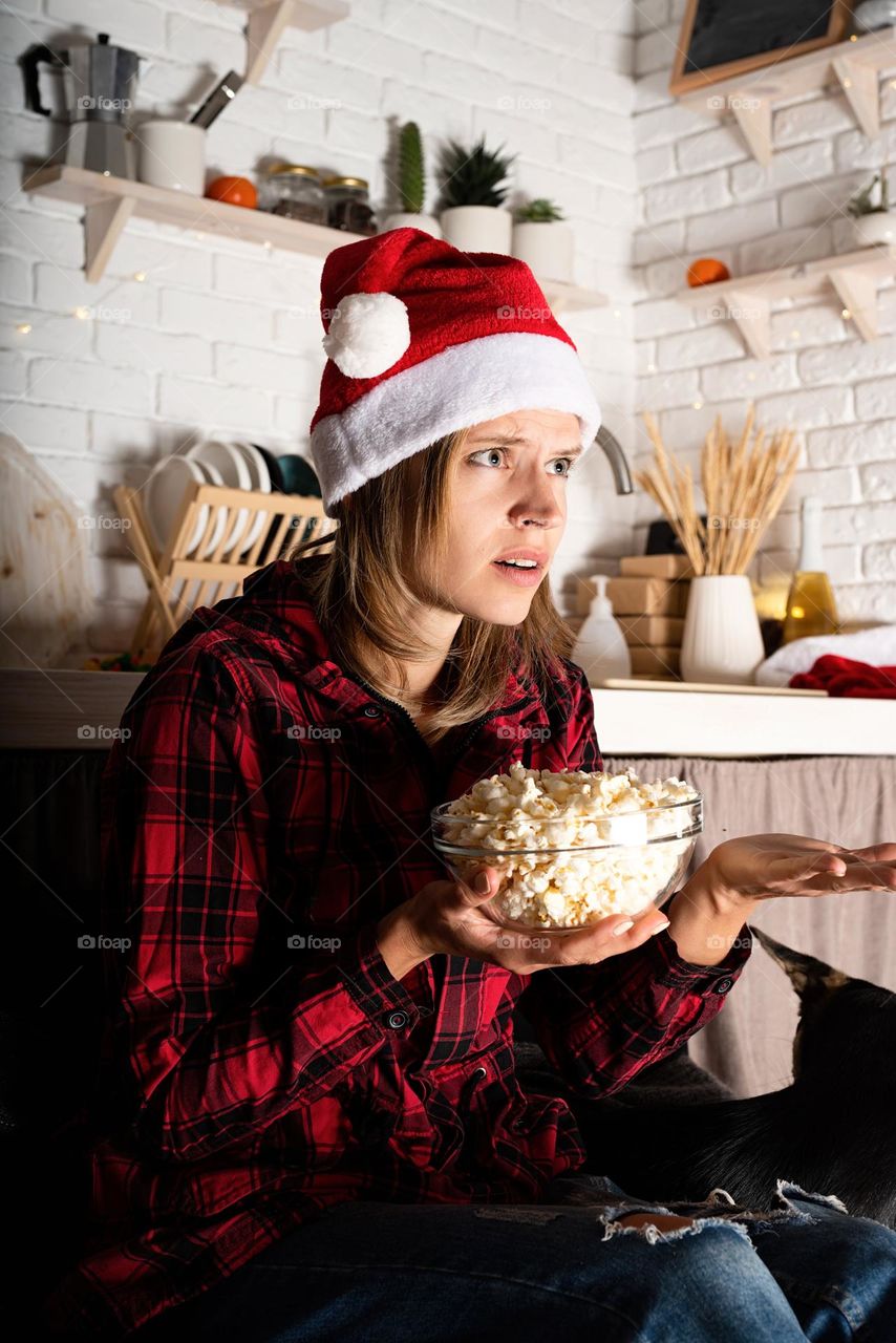 couple watching movies at home