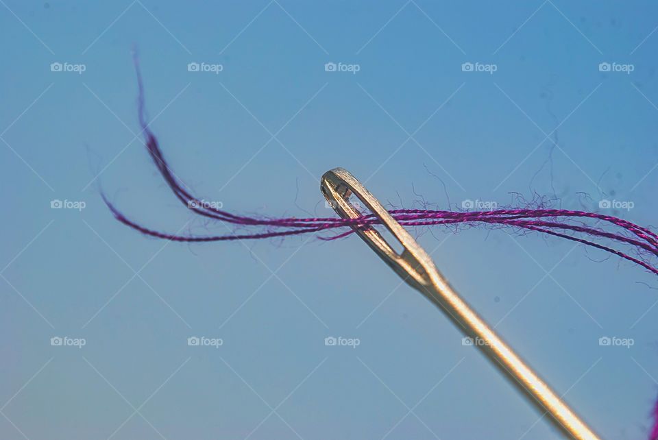 Thread in needle
