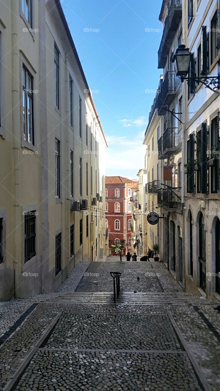 Alley along with buildings