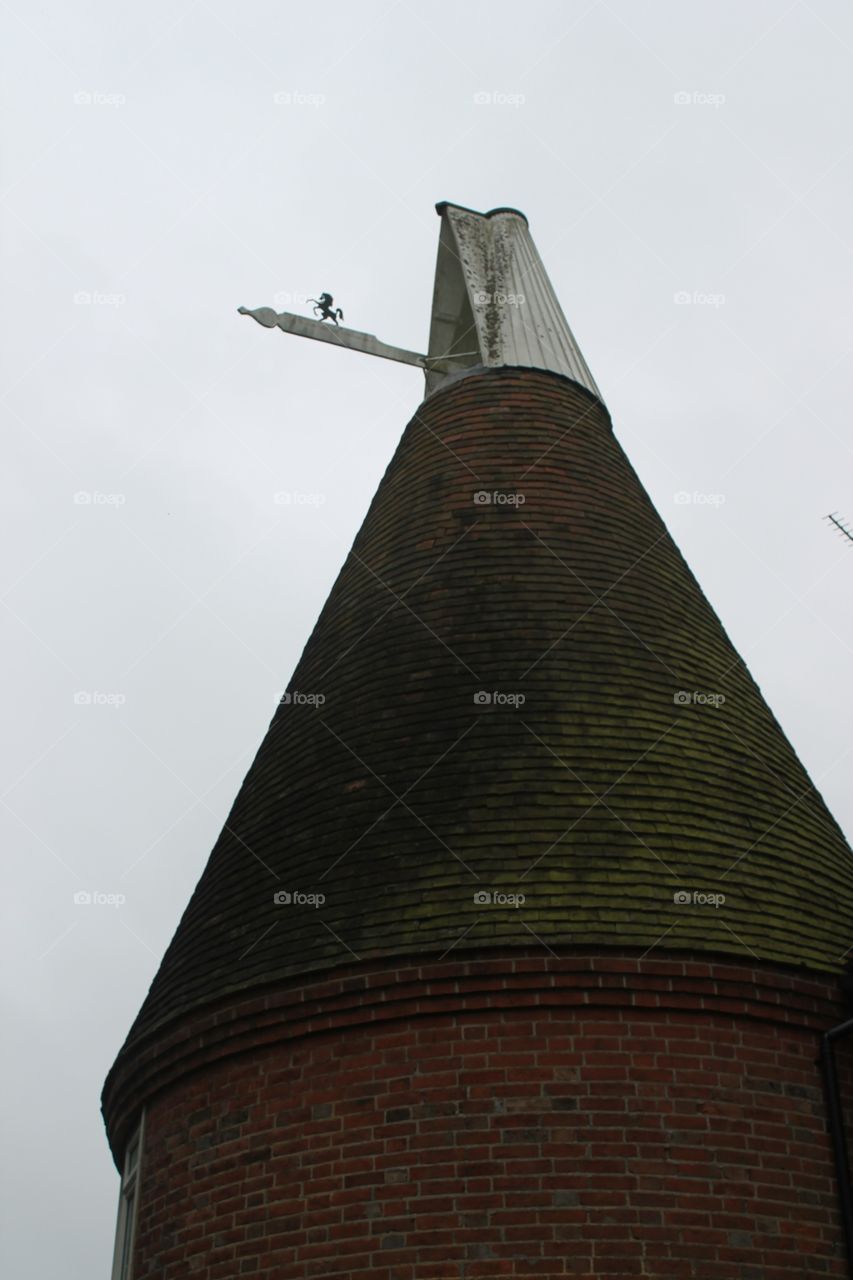 Oast house turret Kent England 