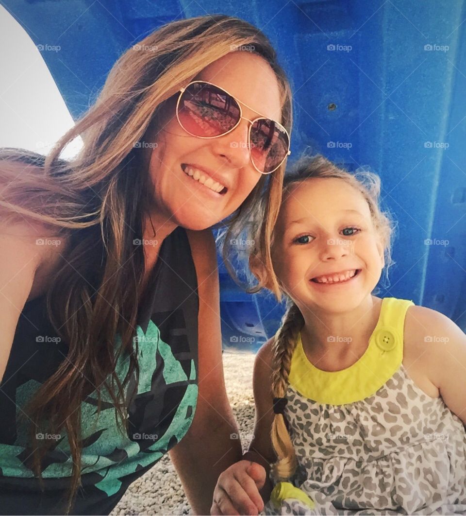 Happy mother with daughter