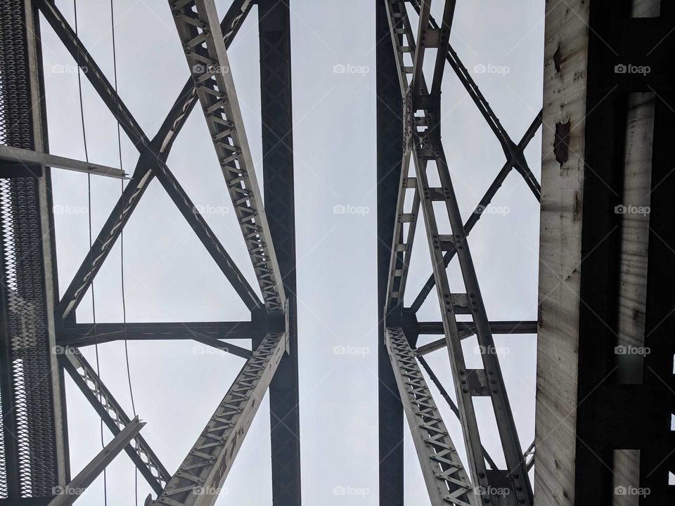 picture taken from under a bridge