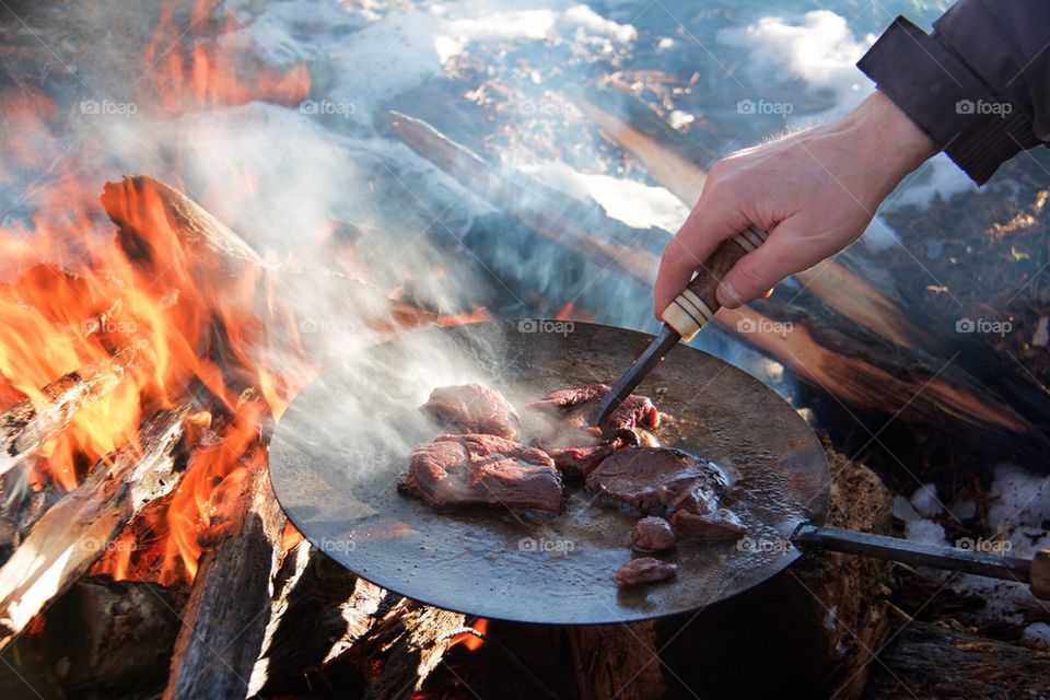 A person preparing food