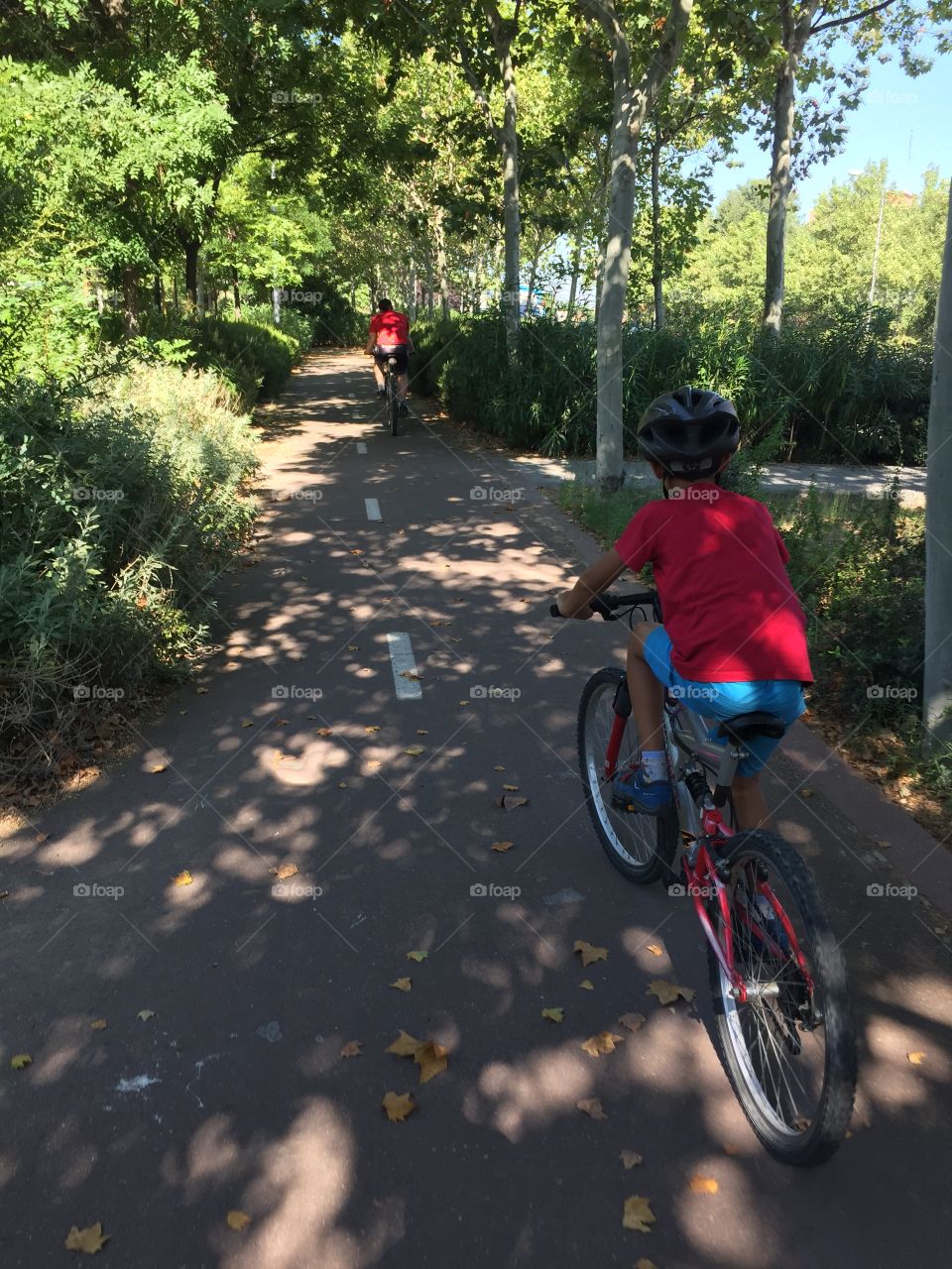 Bike route with child