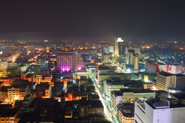 Hadyai Night Cityscape Thailand
