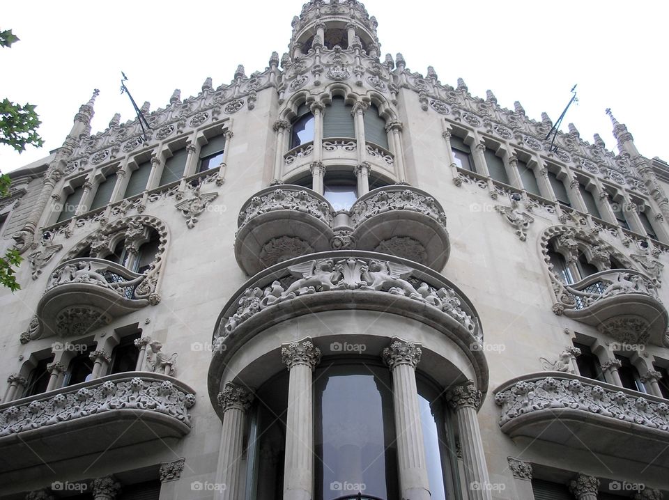 Facade of a building with rich decorations 