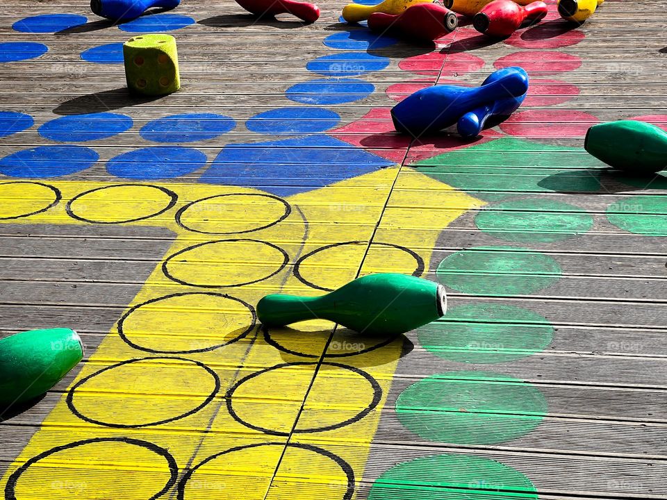 Playground painting on the street 