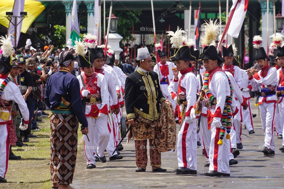 traditional soldiers of Yogyakarta palace
