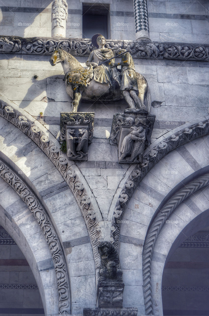 Detalle de la Catedral de San Martín (Lucca - Italy)