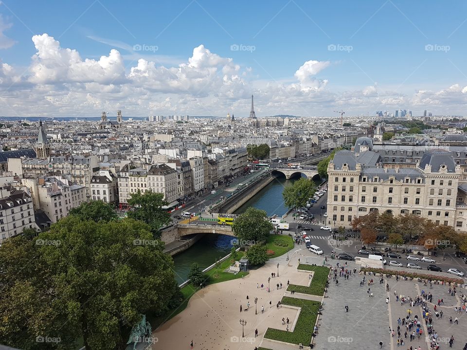 Over the top view from Notre Dame is a very challenging steps. Before you can take this wonderful pictures you need to go thru the narrow staircase of the holy church to see this spectacular views.