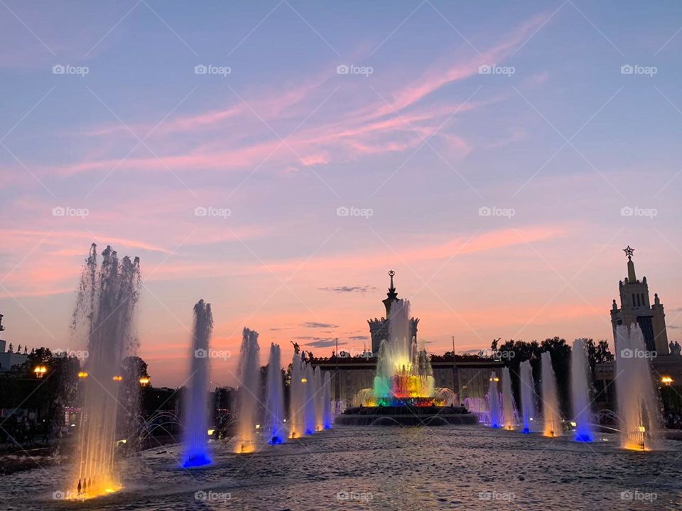 Evening beautiful skies in Moscow