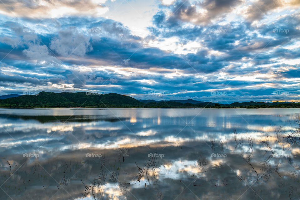 Nice reflect of cloud on dam