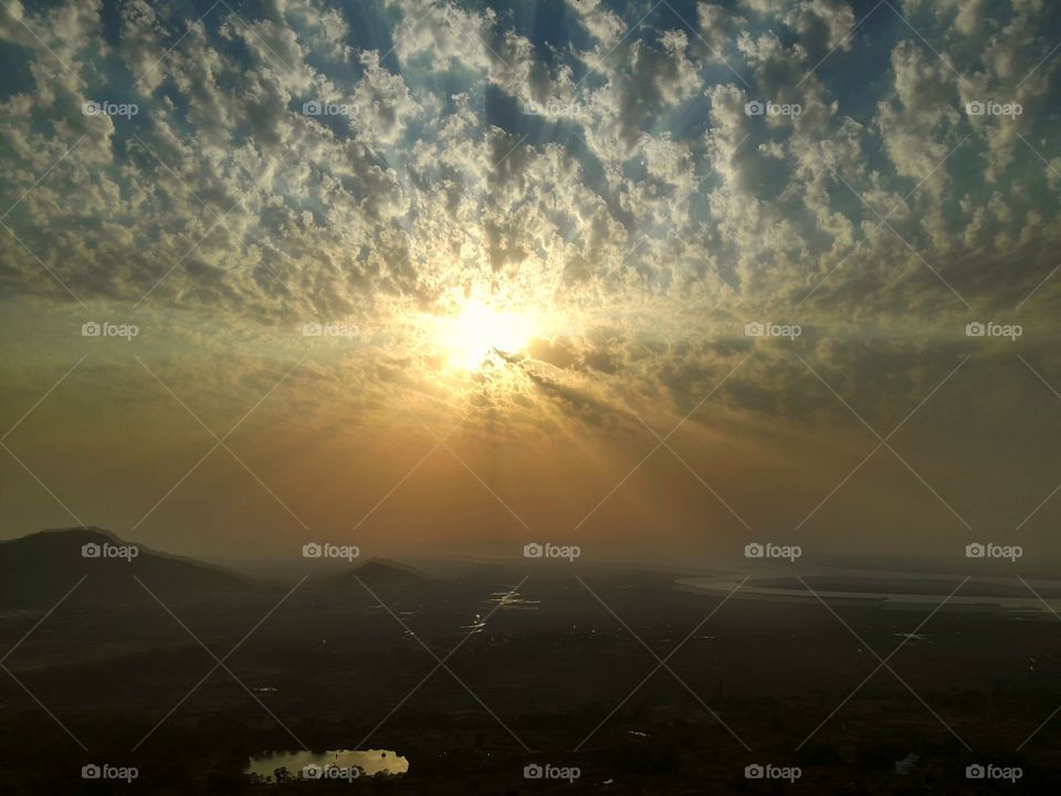 Sunset, Sun, Dawn, Landscape, No Person