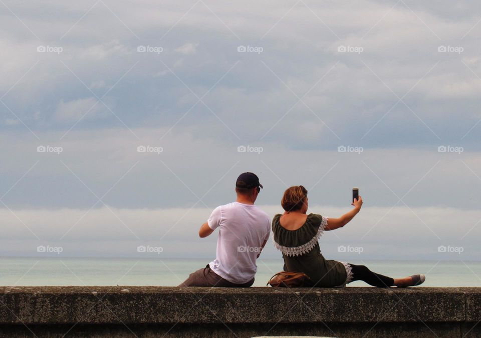 selfie at the seaside