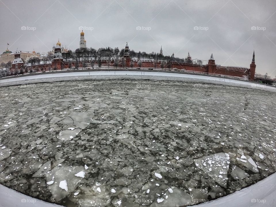 Ice on the river