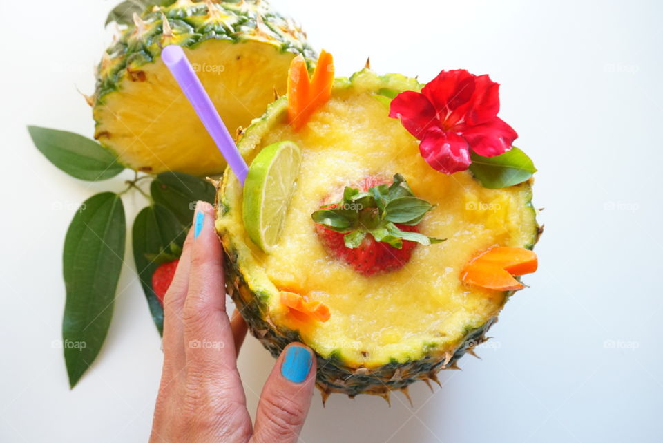 Fruity pineapple smoothie