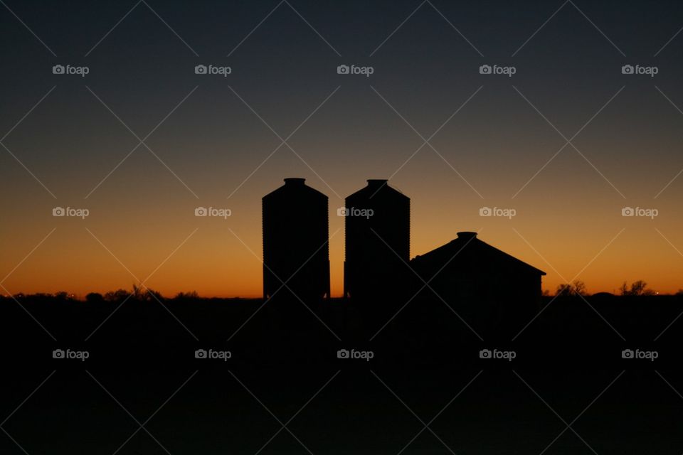 Farm silhouette 