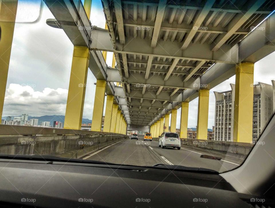 From A to B: go through beautiful freeway construction.