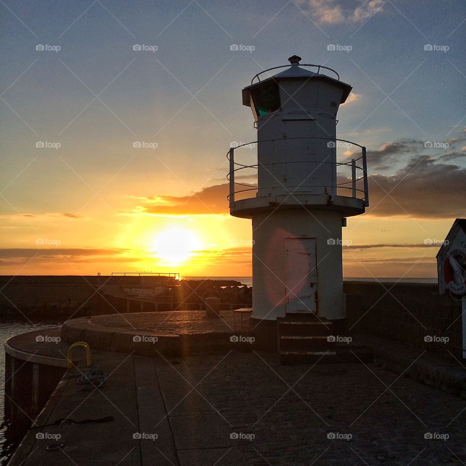 Lighthouse in sunset