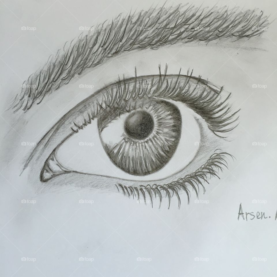 Realistic eye.art. I drawing a realistic eye 