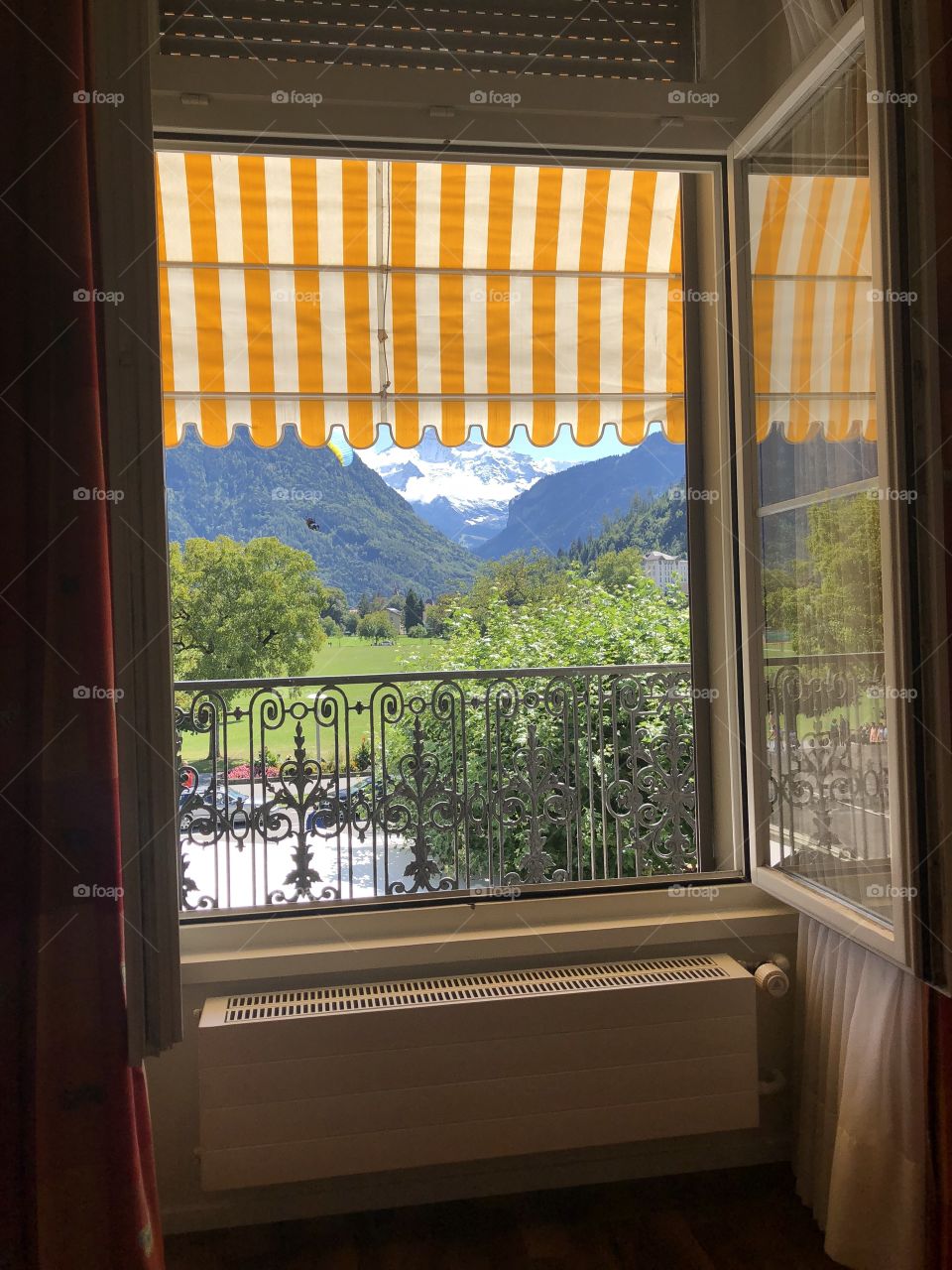 Great view from Victoria jungfrau grand hotel in interlaken