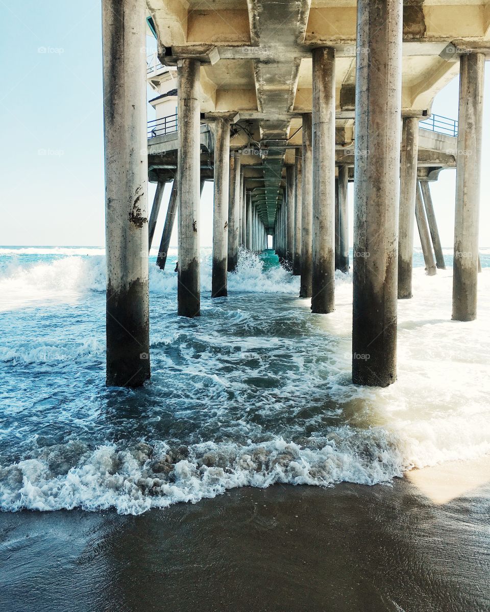 This is a photo I took under the Huntington Beach pier. 