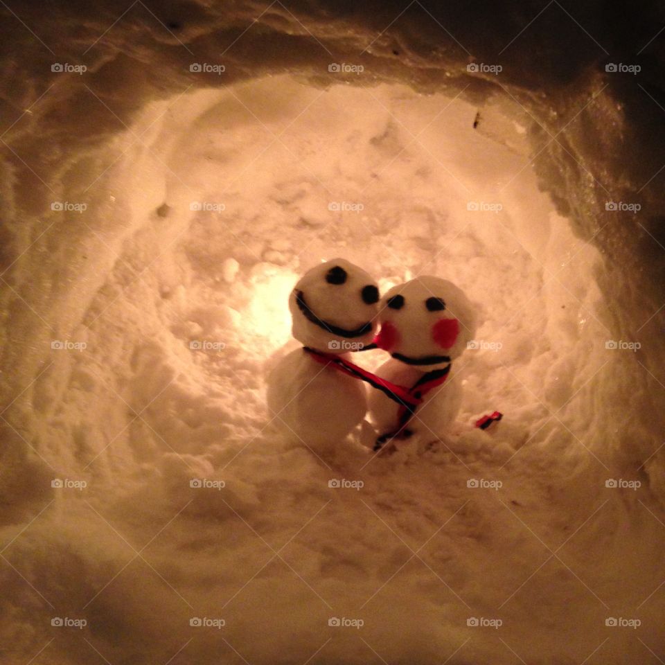 Snowmen in love 