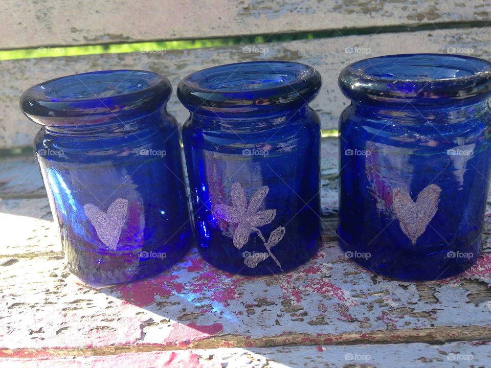 Blue jars