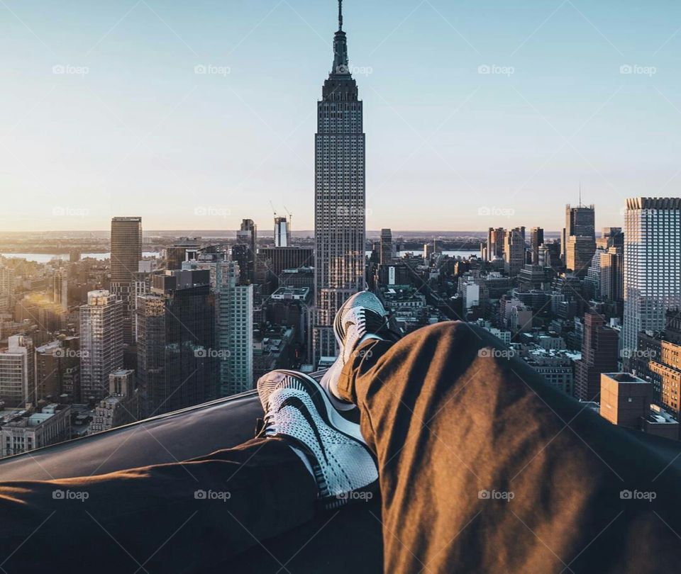 People look at the building but I was looking at my brand new shoes.