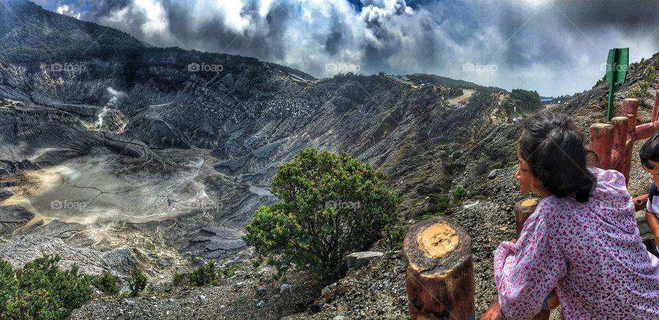 Mt. Tangkuban Perahu — Volcano. It's one of active volcanos in Indonesia...