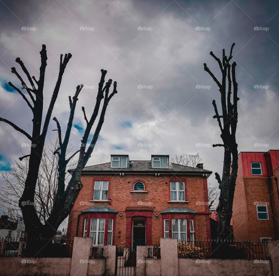 Dark mansion in London