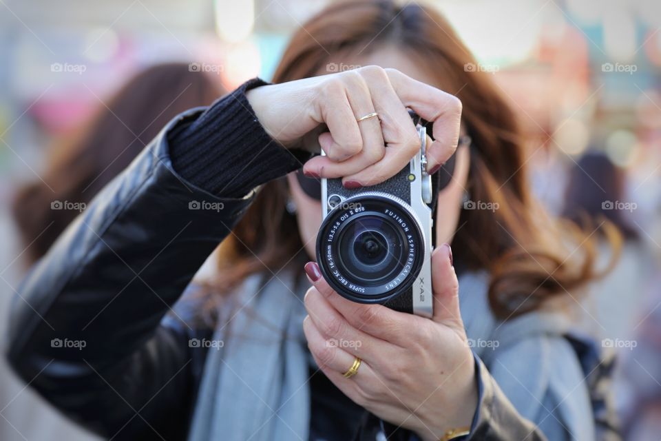 Women taking a photo 