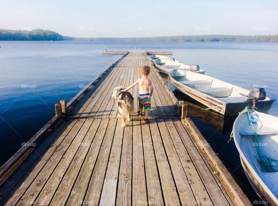 Boy on a dock