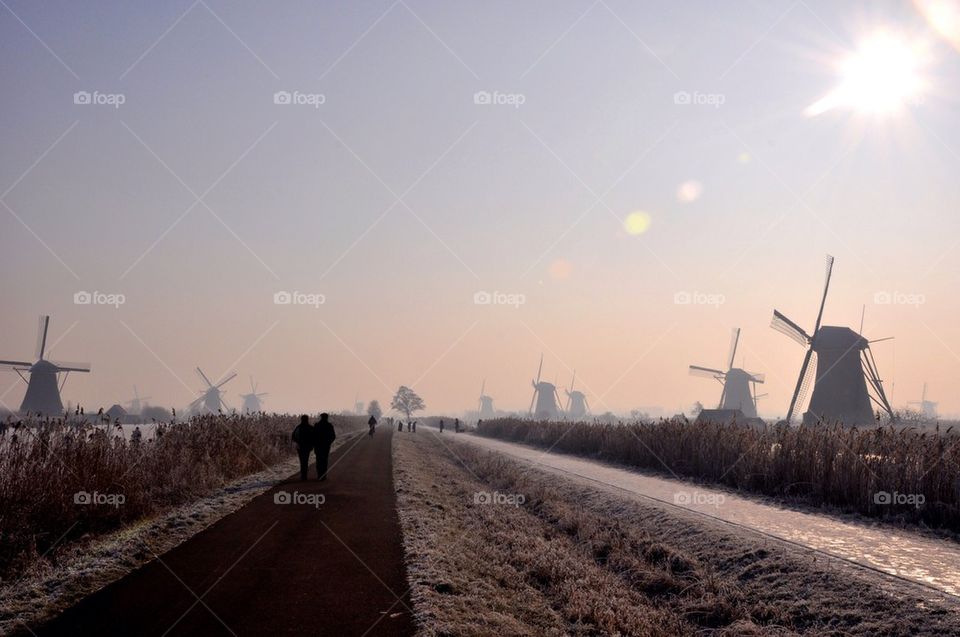 Mills in holland, Kinderdijk