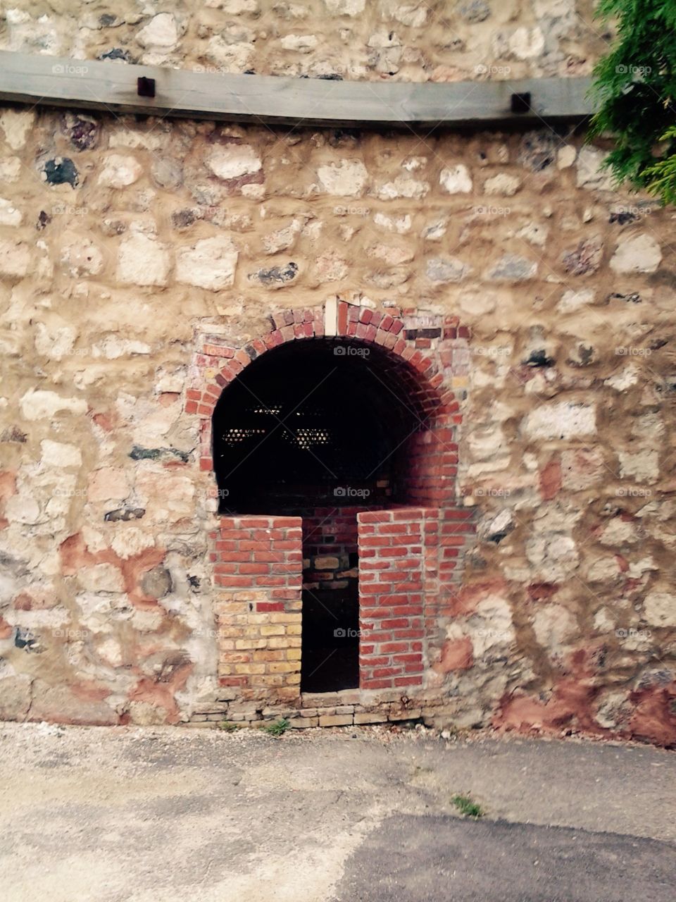 Brick Structure. Arched Entry