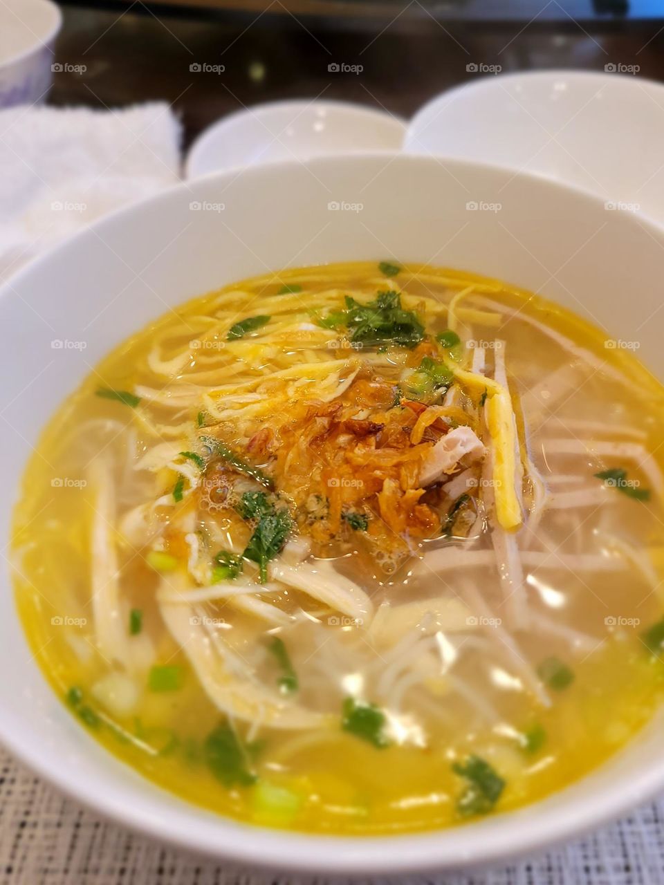 Mom's cooking homemade Vietnamese Chicken Noodles in Hong Kong