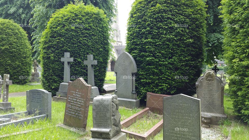 English cemetery 
100 + years old graves

Some people think graveyard and cemetery mean the same, but, if we want to be a little nitpicky, we should say that graveyard is a type of cemetery, but a cemetery is usually not a graveyard. To understand the difference, we need a little bit of history.

From about the 7th century, the process of burial was firmly in the hands of the Church (meaning the organization), and burying the dead was only allowed on the lands near a church (now referring to the building), the so-called churchyard. The part of the churchyard used for burial is called graveyard, an example of which you can see in the picture.

As the population of Europe started to grow, the capacity of graveyards was no longer sufficient (the population of modern Europe is almost 40 times higher than it was in the 7th century). By the end of the 18th century, the unsustainability of church burials became apparent, and completely new places, independent of graveyards, were devised—and these were called cemeteries.

The etymology of the two words is also quite intriguing. The origin of "graveyard" is rather obvious; it is a yard filled with graves. However, you might be surprised to hear that "grave" comes from Proto-Germanic *graban, meaning "to dig", and is unrelated to "gravel".

Of course, the word "cemetery" did not appear out of the blue when graveyards started to burst at the seams. It comes from Old French cimetiere, which meant, well, graveyard. Nevertheless, the French word originally comes from Greek koimeterion, meaning "a sleeping place". Isn't that poetic?