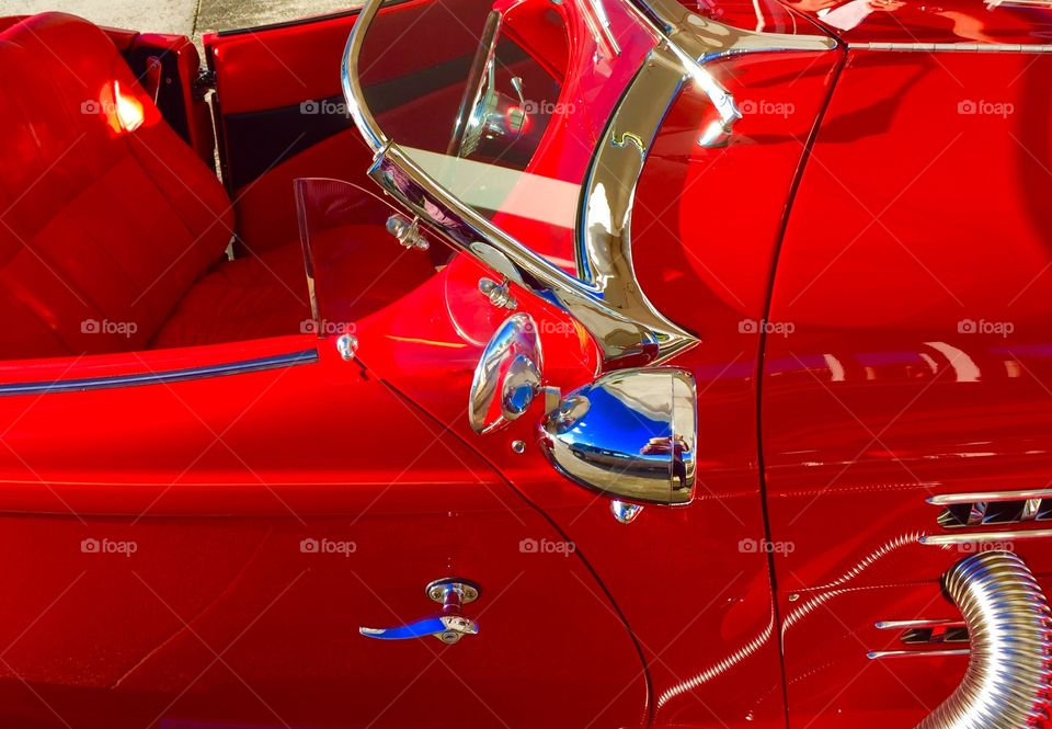 Detail shot of a 2008 rebuild of a 1934 Auburn boat-tail speedster.