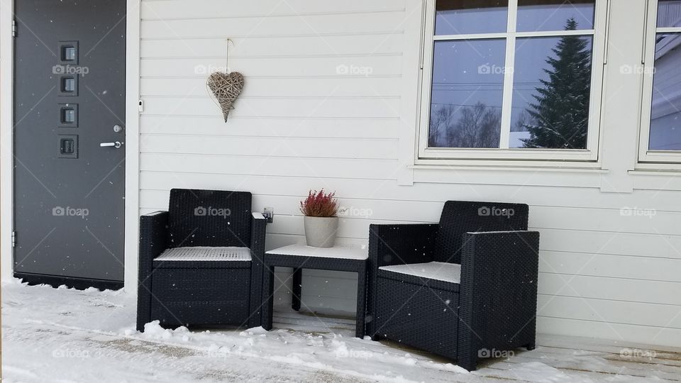 Winter porch