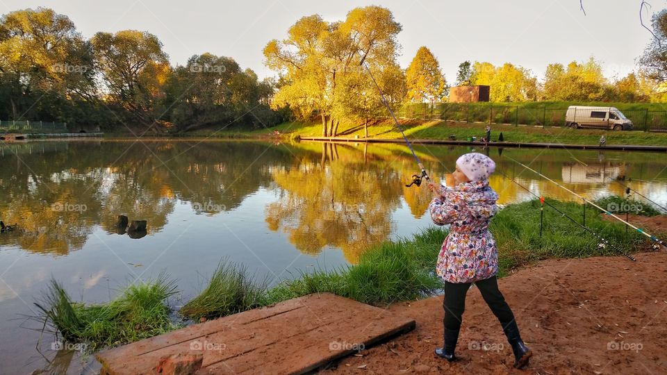 Autumn fishing. 