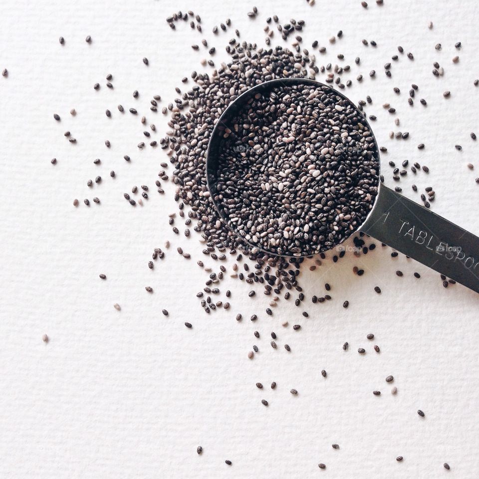 Chia seeds 1 table spoon . Chia seeds 1 table spoon 
Super food 