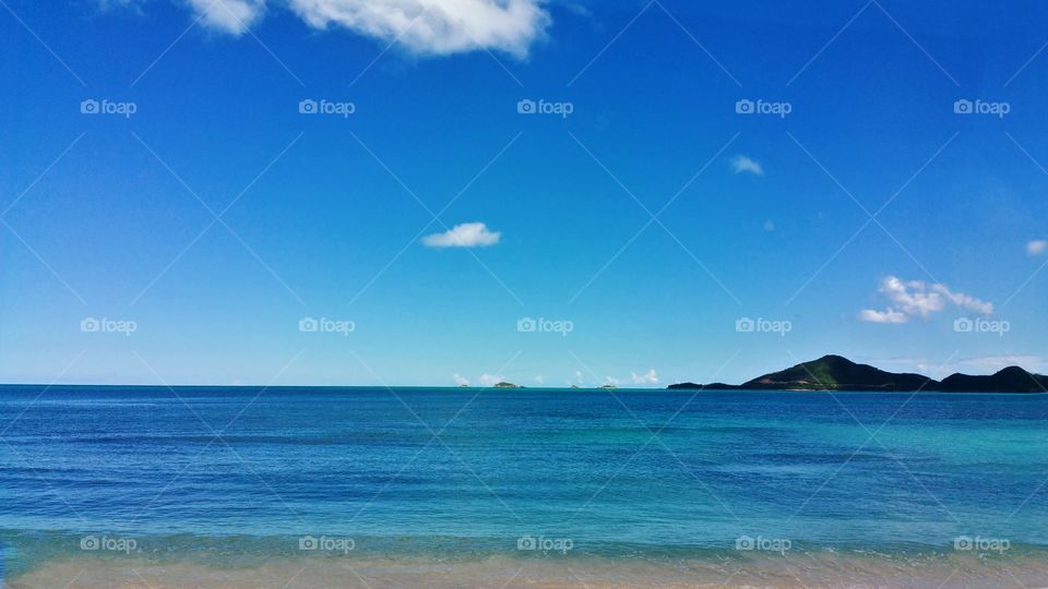 how i would love to wake up to this beach and island..Antqua..This is the view of the island Montserrat