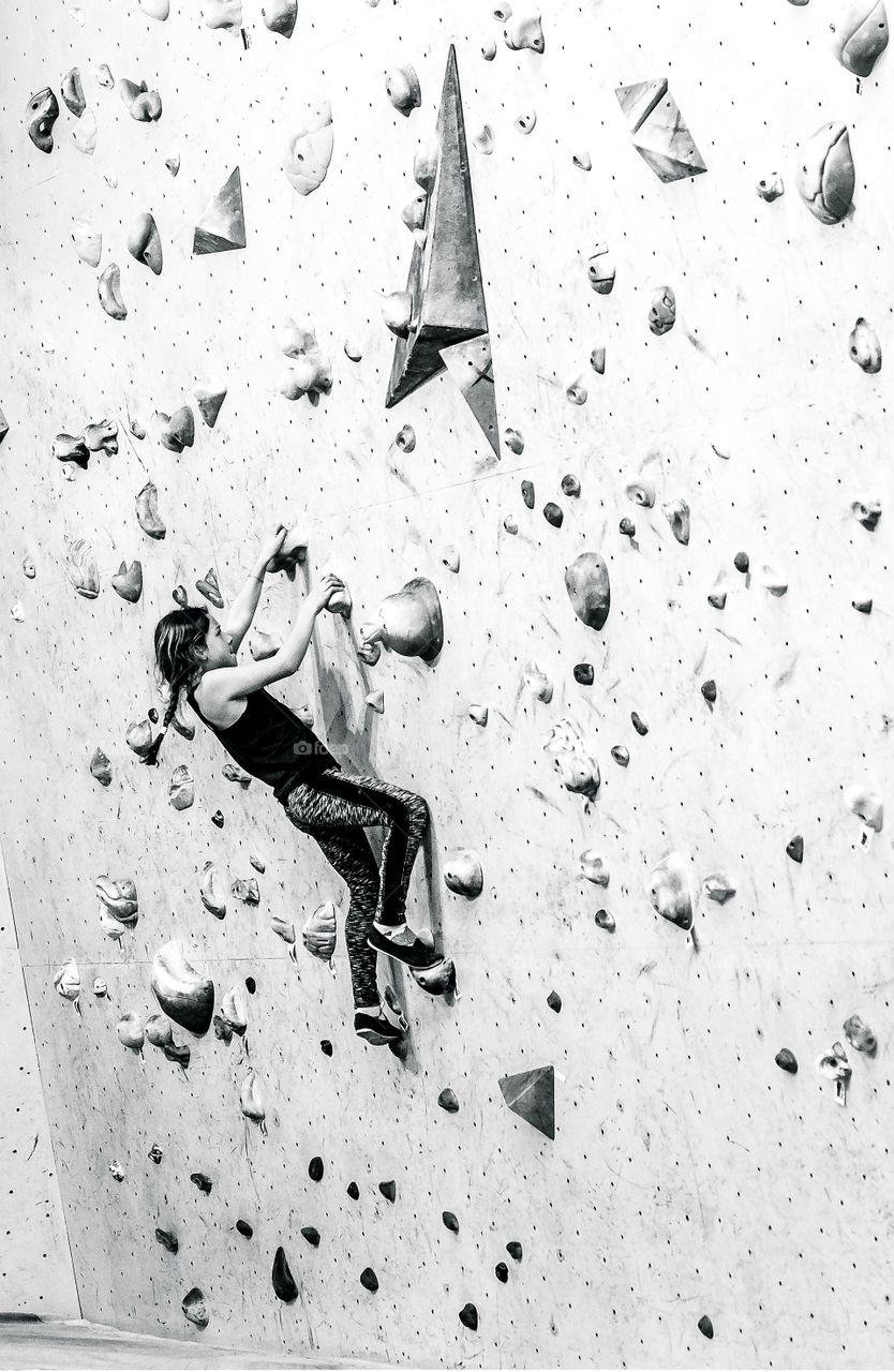 girl climbing