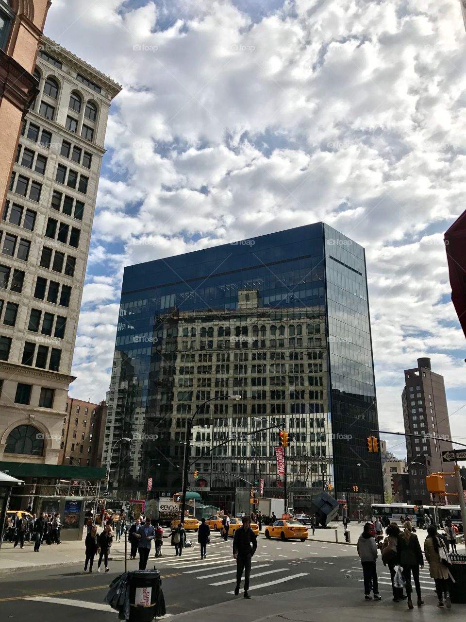 Clouds and reflection
