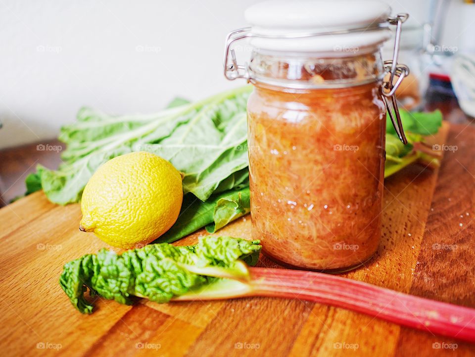 Homemade pickle in jar