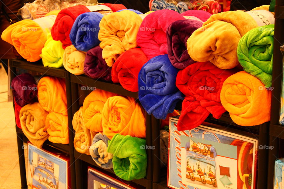 colorful towels