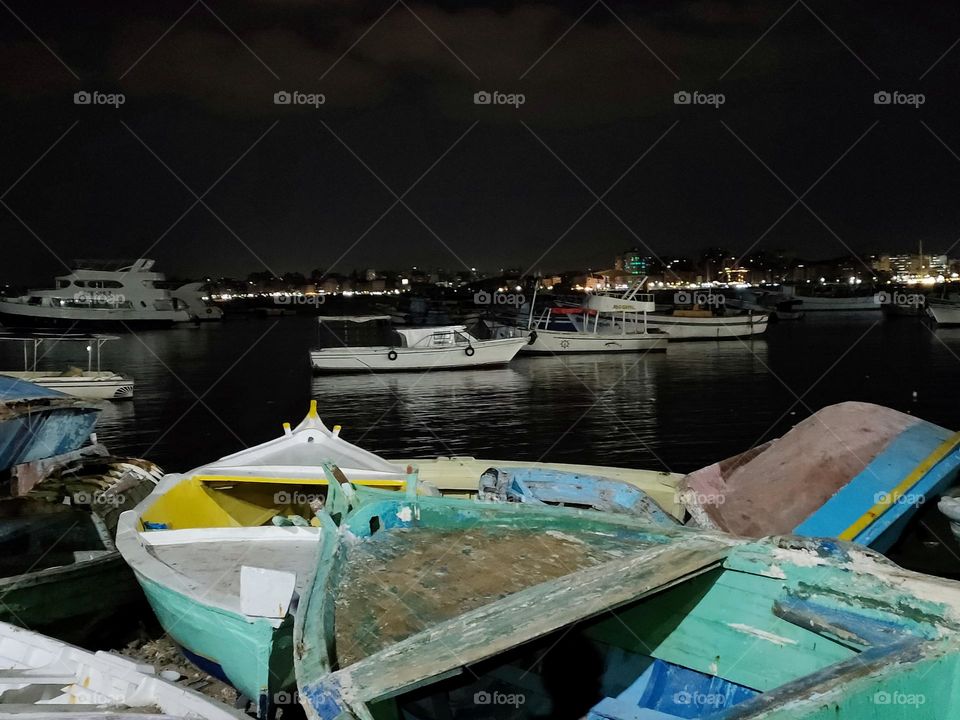 sea view in late night day