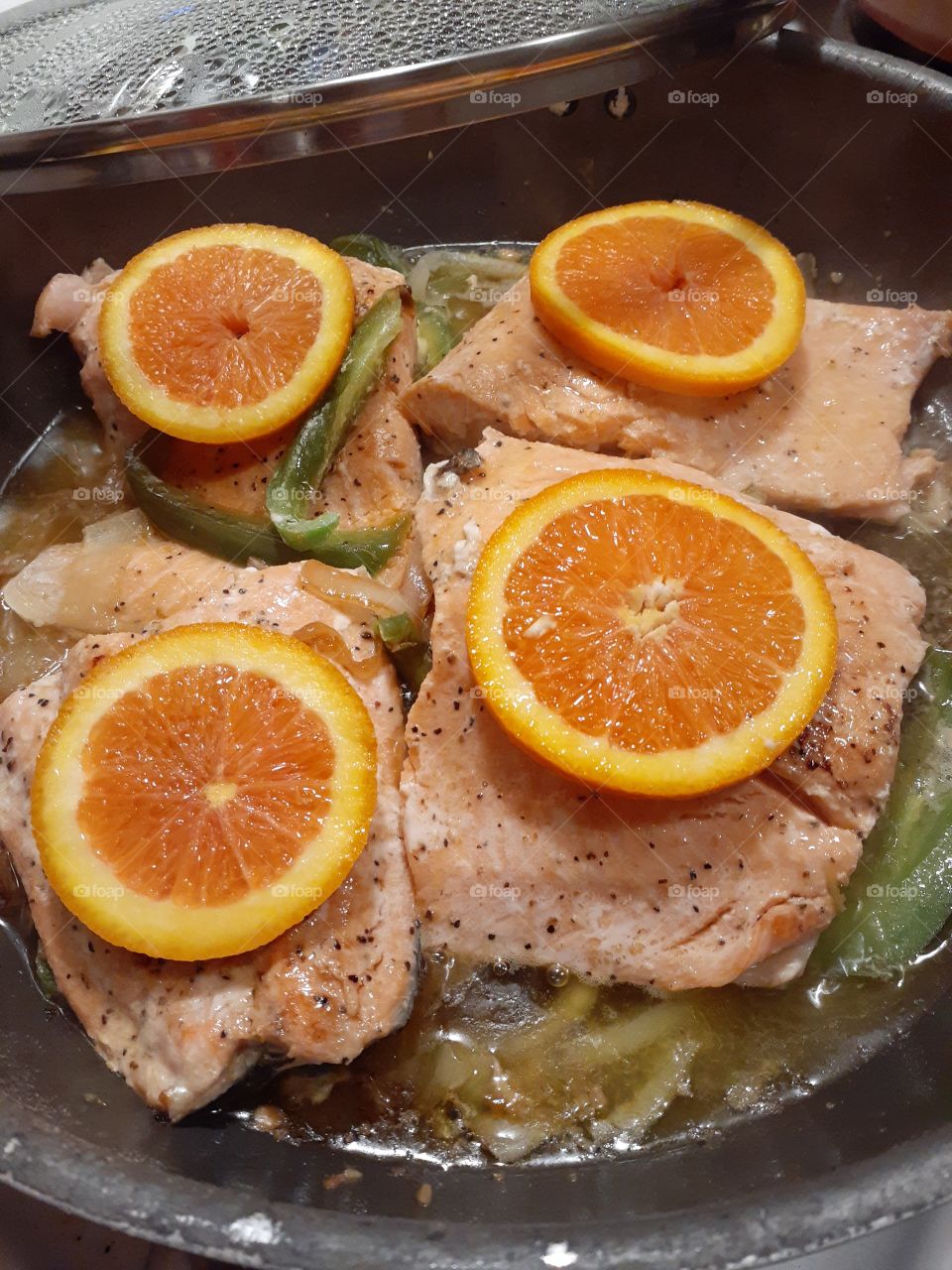 Pan Fried Salmon with Cara Oranges